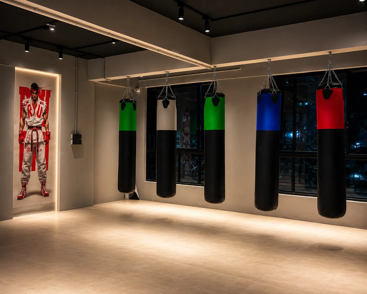 Boxing arena at Goodlife Fitness boxing gym Solapur